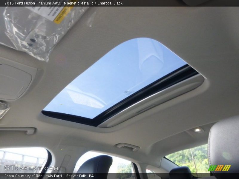 Magnetic Metallic / Charcoal Black 2015 Ford Fusion Titanium AWD