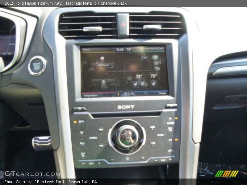 Magnetic Metallic / Charcoal Black 2015 Ford Fusion Titanium AWD
