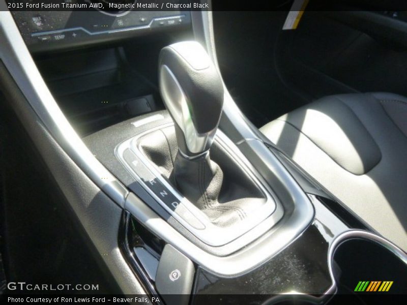 Magnetic Metallic / Charcoal Black 2015 Ford Fusion Titanium AWD