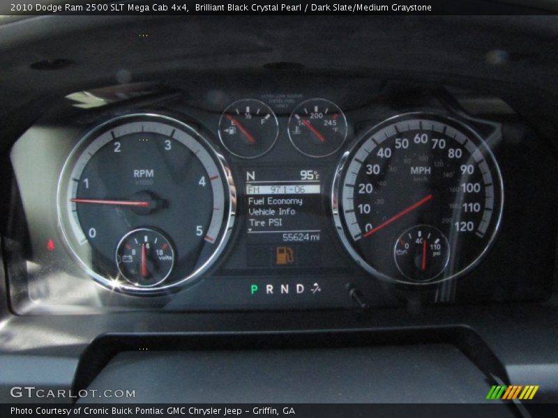 Brilliant Black Crystal Pearl / Dark Slate/Medium Graystone 2010 Dodge Ram 2500 SLT Mega Cab 4x4