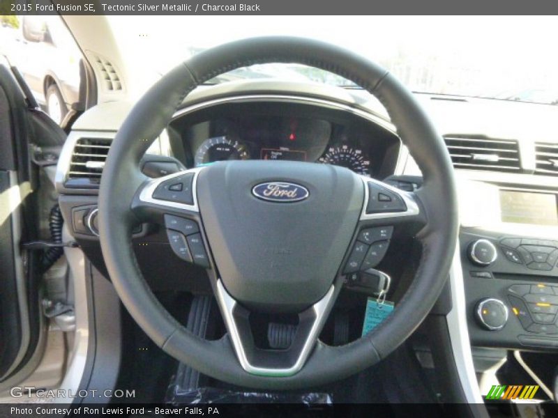 Tectonic Silver Metallic / Charcoal Black 2015 Ford Fusion SE