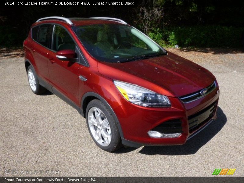 Sunset / Charcoal Black 2014 Ford Escape Titanium 2.0L EcoBoost 4WD