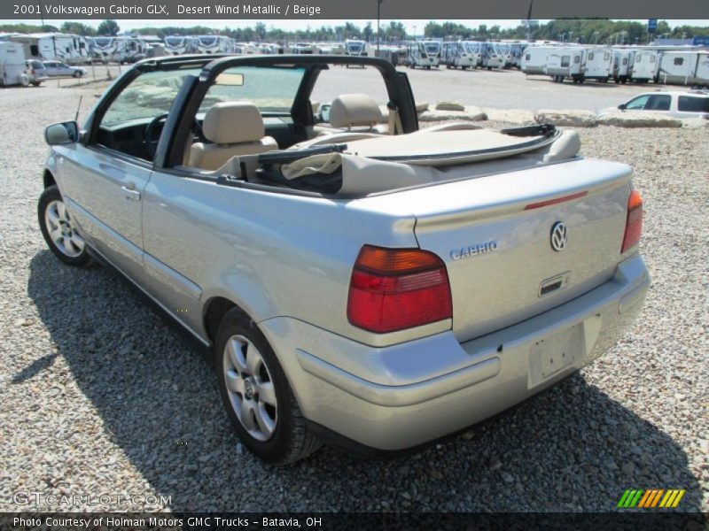 Desert Wind Metallic / Beige 2001 Volkswagen Cabrio GLX