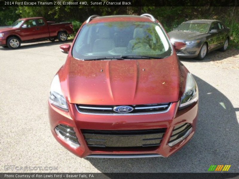 Sunset / Charcoal Black 2014 Ford Escape Titanium 2.0L EcoBoost 4WD