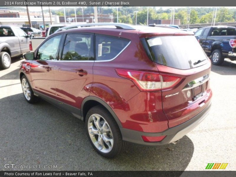 Sunset / Charcoal Black 2014 Ford Escape Titanium 2.0L EcoBoost 4WD