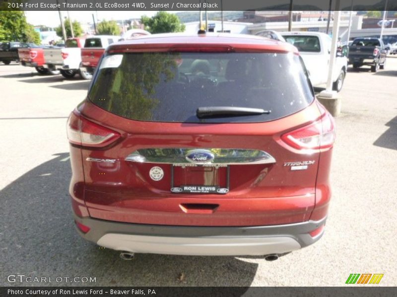 Sunset / Charcoal Black 2014 Ford Escape Titanium 2.0L EcoBoost 4WD