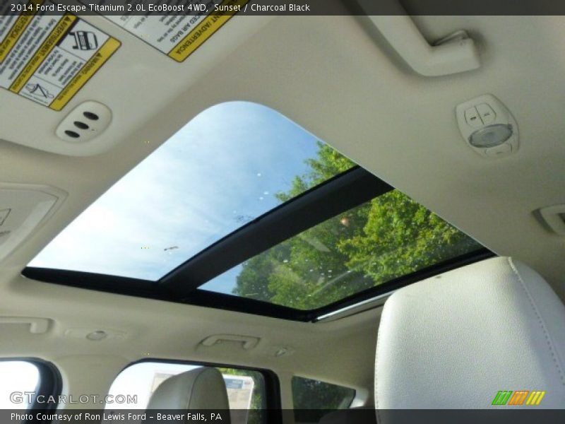 Sunset / Charcoal Black 2014 Ford Escape Titanium 2.0L EcoBoost 4WD