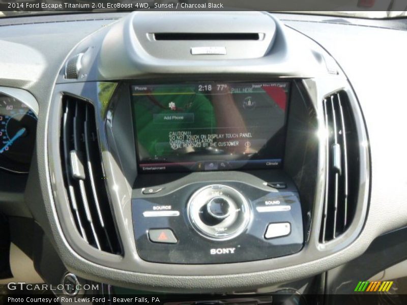 Sunset / Charcoal Black 2014 Ford Escape Titanium 2.0L EcoBoost 4WD