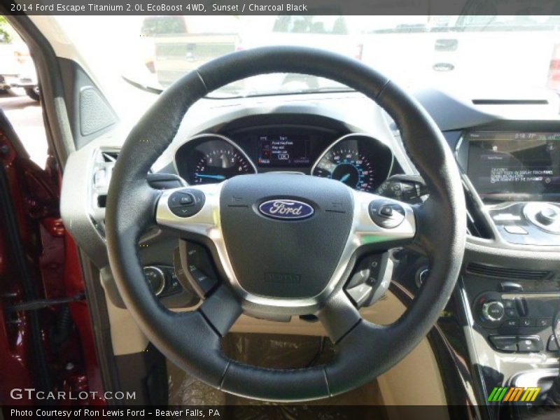 Sunset / Charcoal Black 2014 Ford Escape Titanium 2.0L EcoBoost 4WD