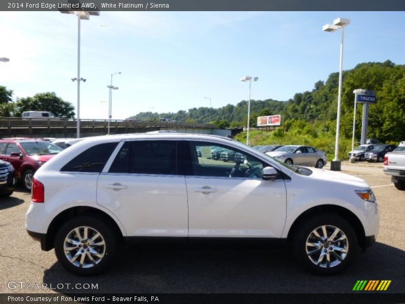 White Platinum / Sienna 2014 Ford Edge Limited AWD