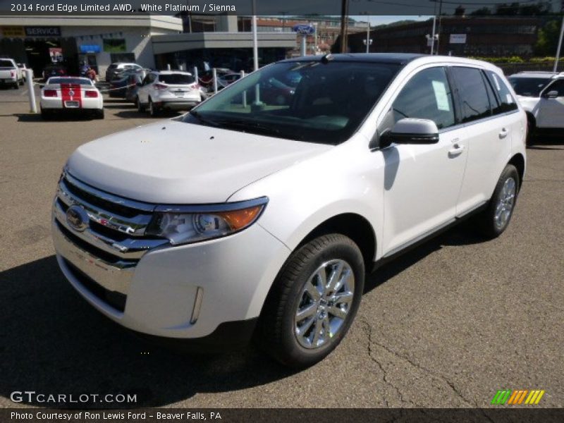 White Platinum / Sienna 2014 Ford Edge Limited AWD