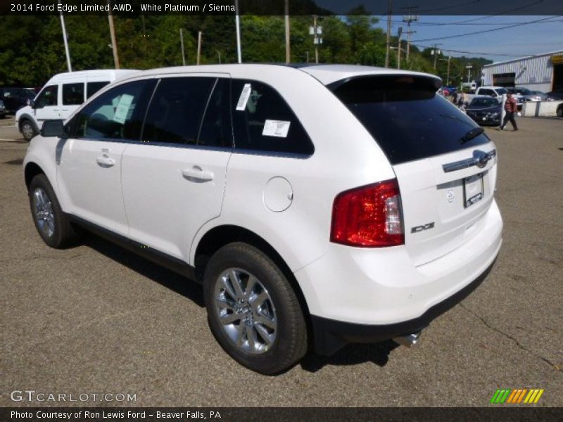 White Platinum / Sienna 2014 Ford Edge Limited AWD