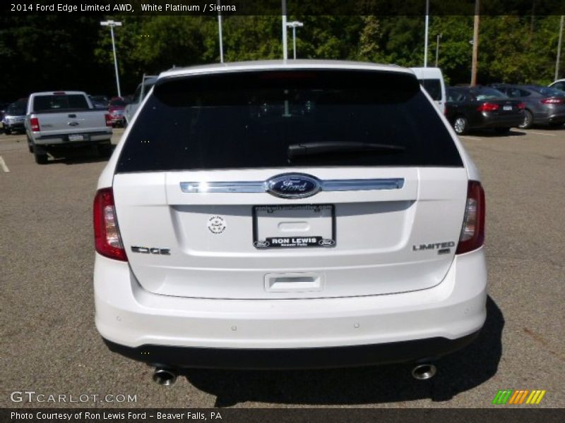 White Platinum / Sienna 2014 Ford Edge Limited AWD