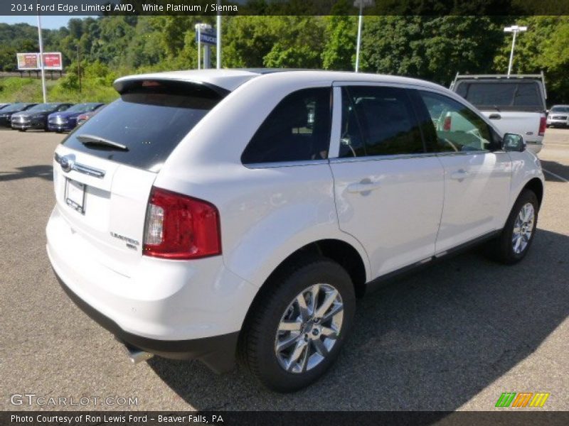 White Platinum / Sienna 2014 Ford Edge Limited AWD