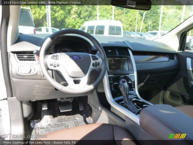 White Platinum / Sienna 2014 Ford Edge Limited AWD