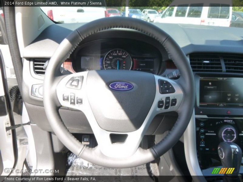 White Platinum / Sienna 2014 Ford Edge Limited AWD
