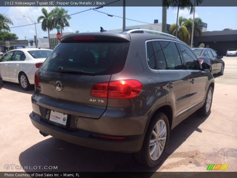 Pepper Gray Metallic / Black 2012 Volkswagen Tiguan SE