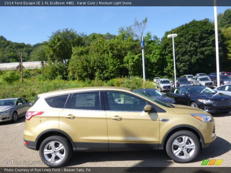 Karat Gold / Medium Light Stone 2014 Ford Escape SE 1.6L EcoBoost 4WD