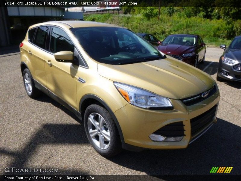Karat Gold / Medium Light Stone 2014 Ford Escape SE 1.6L EcoBoost 4WD