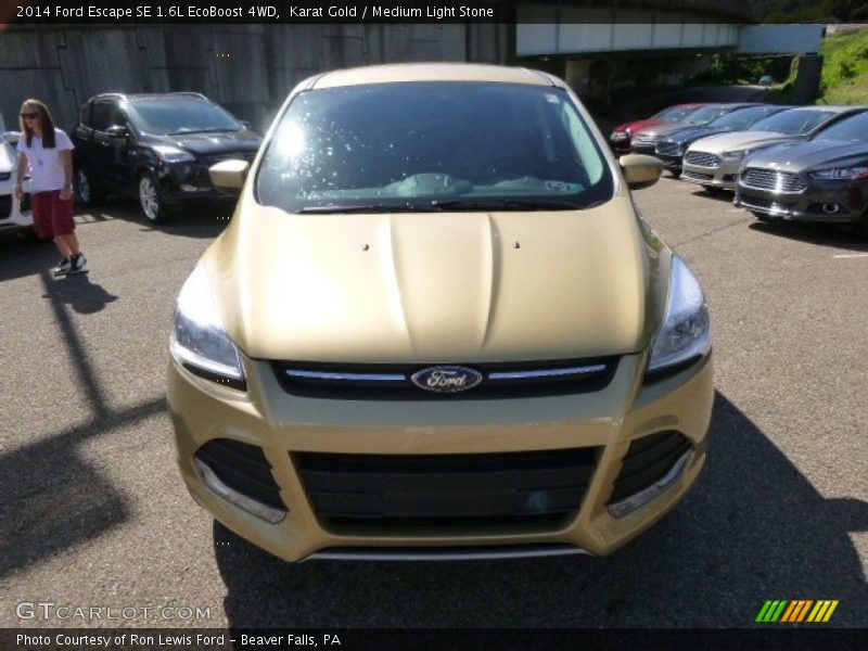 Karat Gold / Medium Light Stone 2014 Ford Escape SE 1.6L EcoBoost 4WD