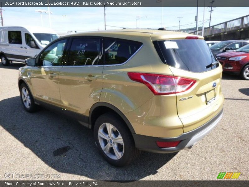 Karat Gold / Medium Light Stone 2014 Ford Escape SE 1.6L EcoBoost 4WD