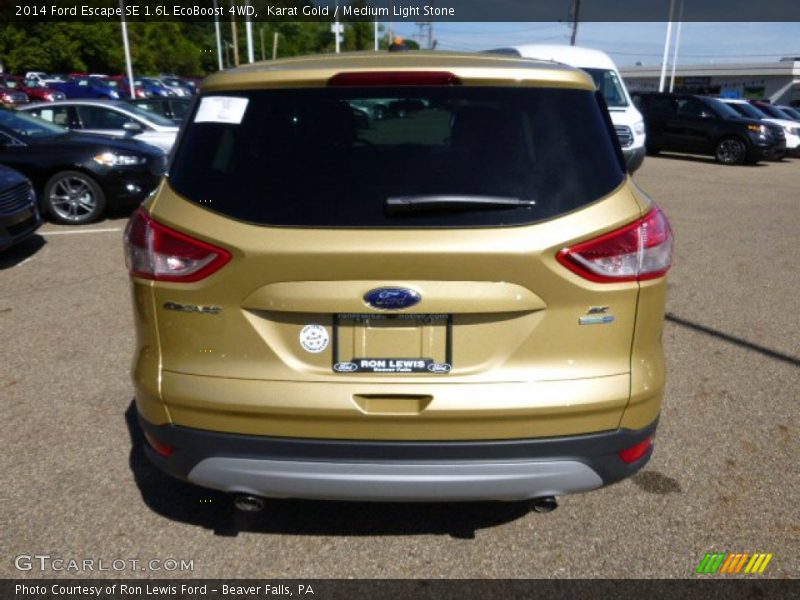 Karat Gold / Medium Light Stone 2014 Ford Escape SE 1.6L EcoBoost 4WD