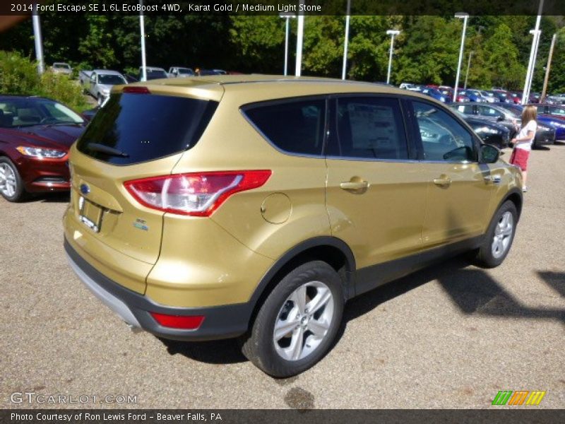 Karat Gold / Medium Light Stone 2014 Ford Escape SE 1.6L EcoBoost 4WD