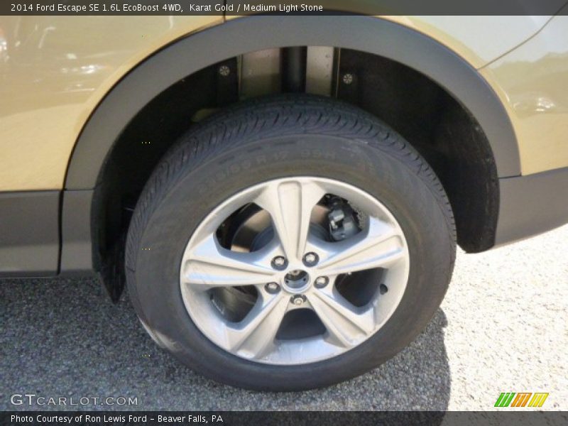 Karat Gold / Medium Light Stone 2014 Ford Escape SE 1.6L EcoBoost 4WD