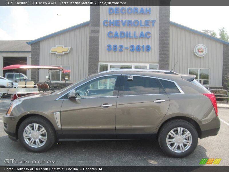 Terra Mocha Metallic / Shale/Brownstone 2015 Cadillac SRX Luxury AWD
