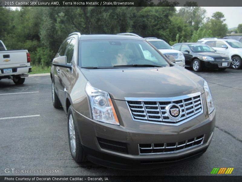 Terra Mocha Metallic / Shale/Brownstone 2015 Cadillac SRX Luxury AWD