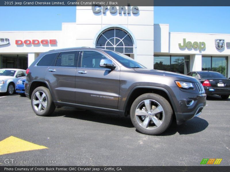 Granite Crystal Metallic / Black 2015 Jeep Grand Cherokee Limited