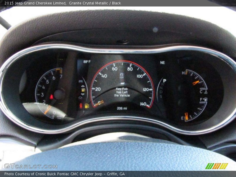 Granite Crystal Metallic / Black 2015 Jeep Grand Cherokee Limited