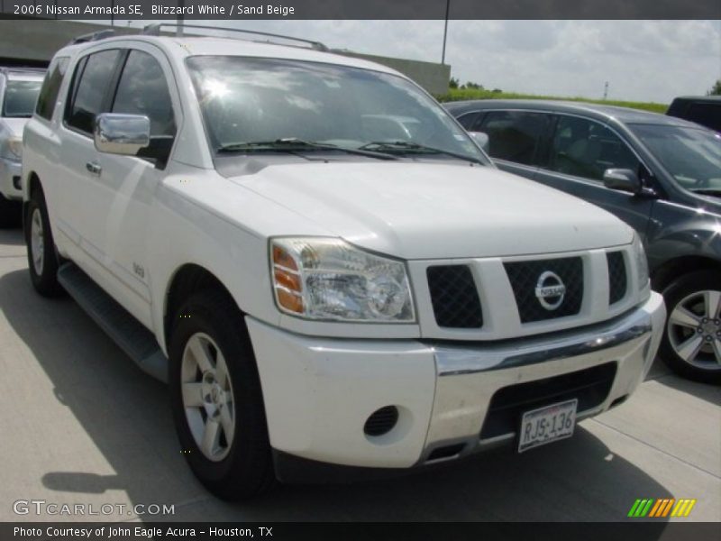 Blizzard White / Sand Beige 2006 Nissan Armada SE