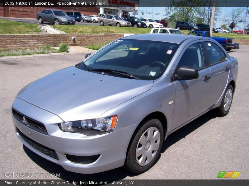Apex Silver Metallic / Black 2009 Mitsubishi Lancer DE