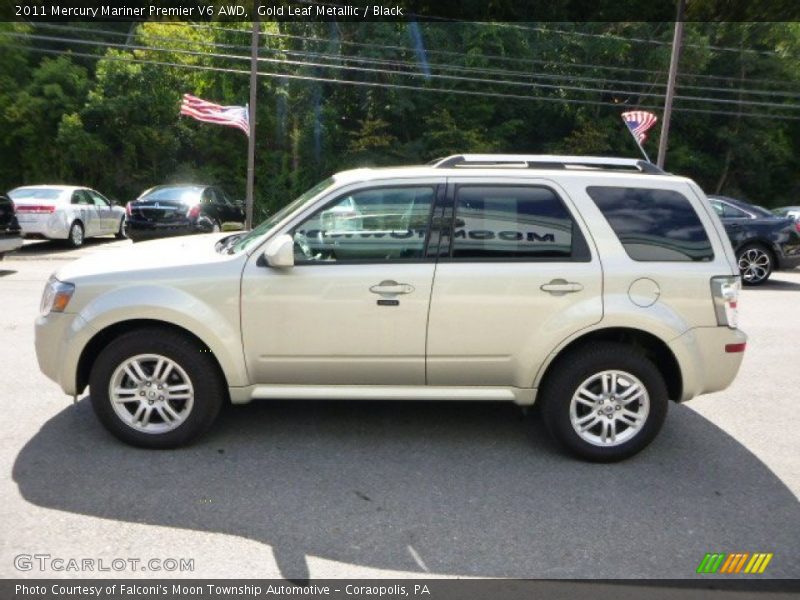 Gold Leaf Metallic / Black 2011 Mercury Mariner Premier V6 AWD