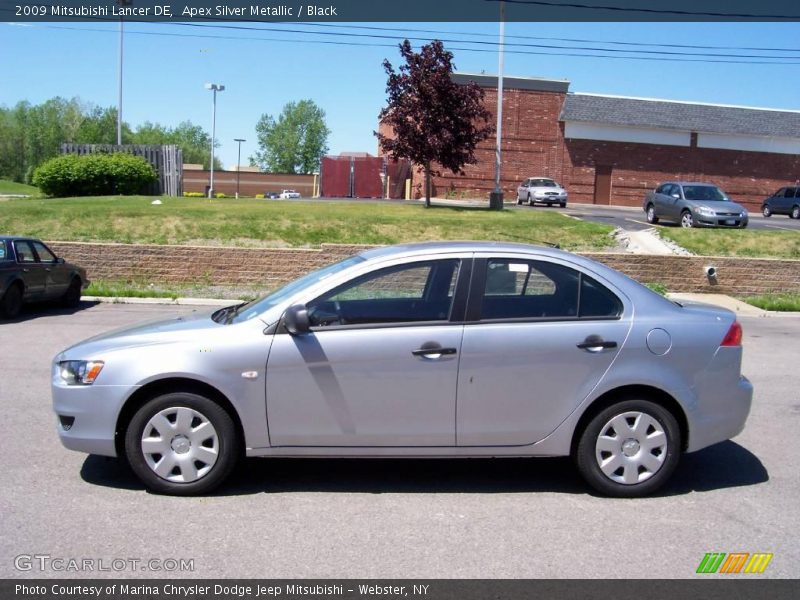 Apex Silver Metallic / Black 2009 Mitsubishi Lancer DE