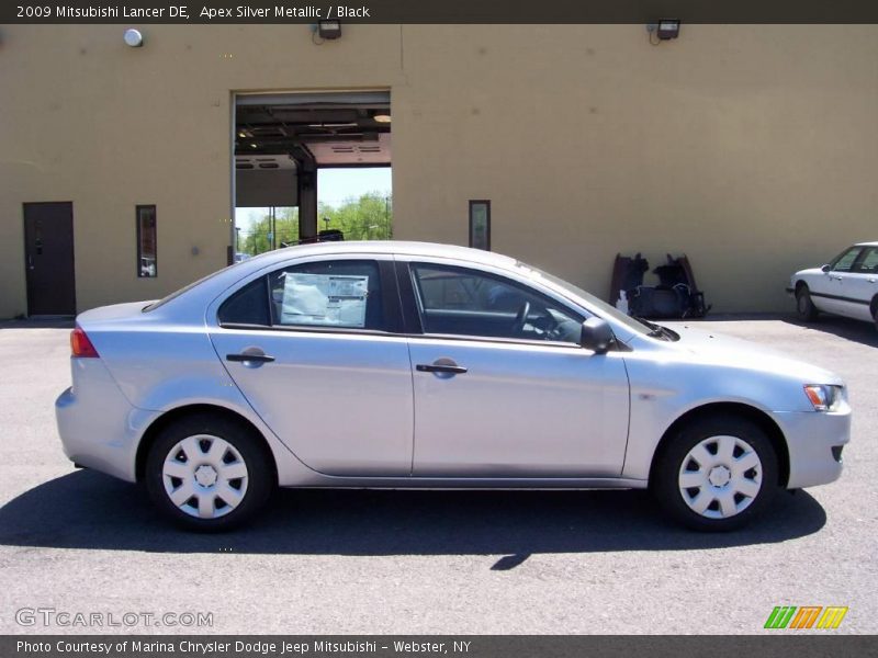Apex Silver Metallic / Black 2009 Mitsubishi Lancer DE