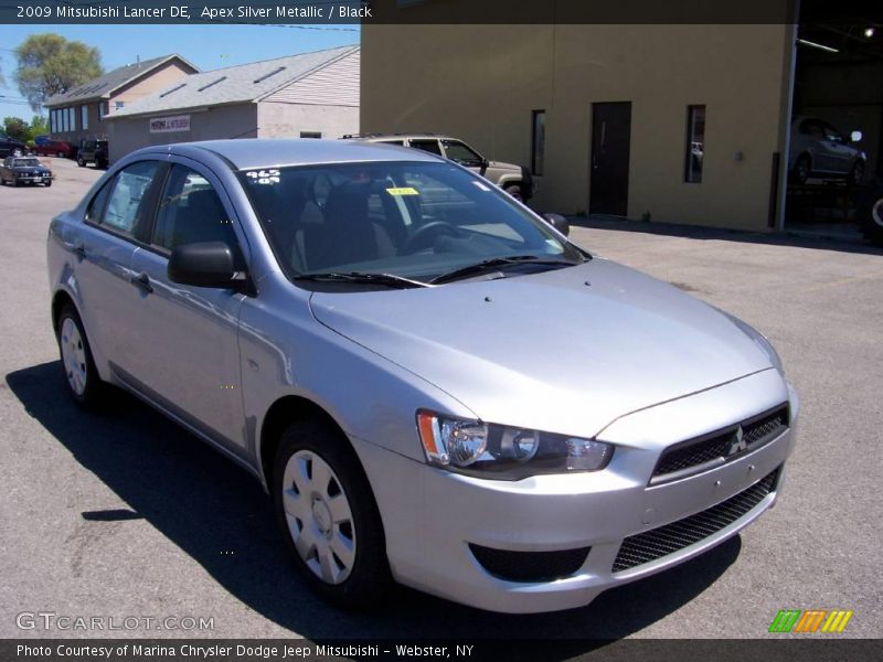 Apex Silver Metallic / Black 2009 Mitsubishi Lancer DE