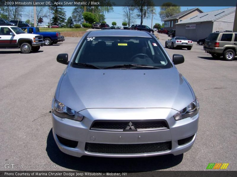 Apex Silver Metallic / Black 2009 Mitsubishi Lancer DE
