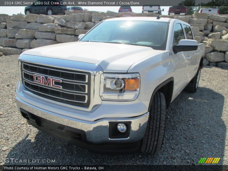 White Diamond Tricoat / Cocoa/Dune 2014 GMC Sierra 1500 SLE Crew Cab 4x4