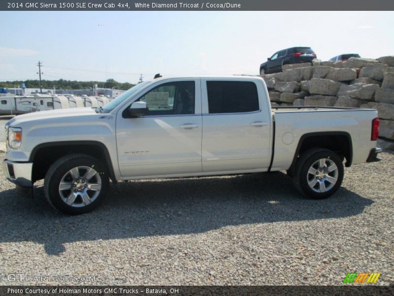 White Diamond Tricoat / Cocoa/Dune 2014 GMC Sierra 1500 SLE Crew Cab 4x4