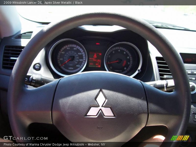 Apex Silver Metallic / Black 2009 Mitsubishi Lancer DE