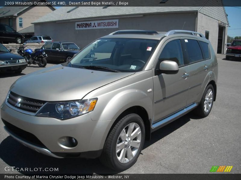 Desert Sand Beige Metallic / Beige 2009 Mitsubishi Outlander SE 4WD