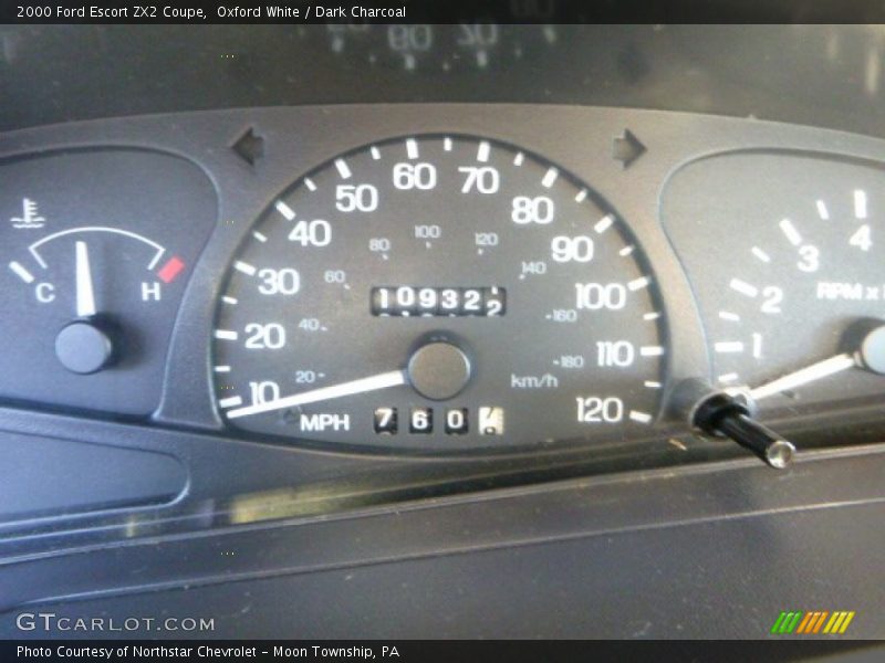 Oxford White / Dark Charcoal 2000 Ford Escort ZX2 Coupe