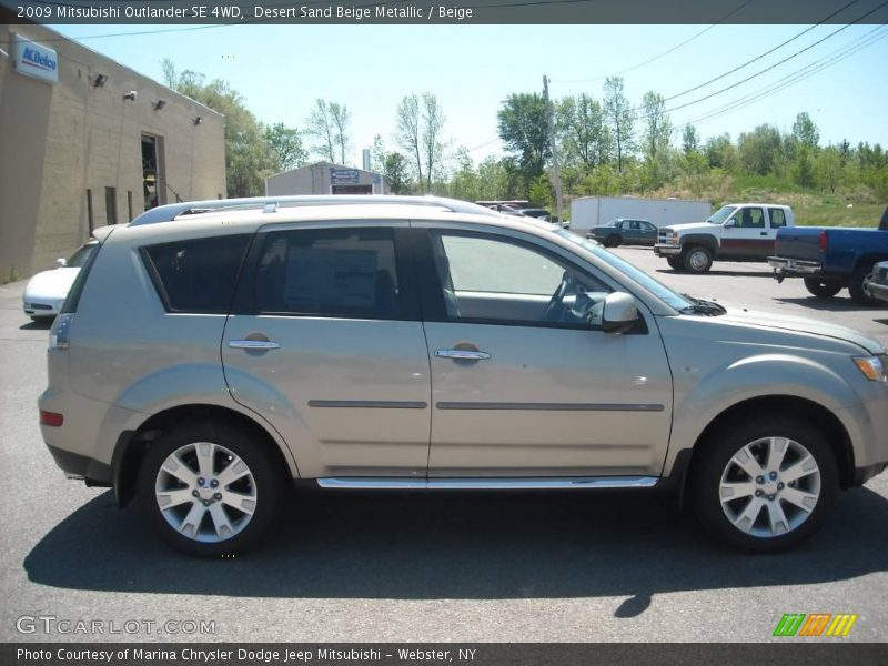 Desert Sand Beige Metallic / Beige 2009 Mitsubishi Outlander SE 4WD