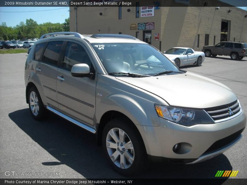Desert Sand Beige Metallic / Beige 2009 Mitsubishi Outlander SE 4WD