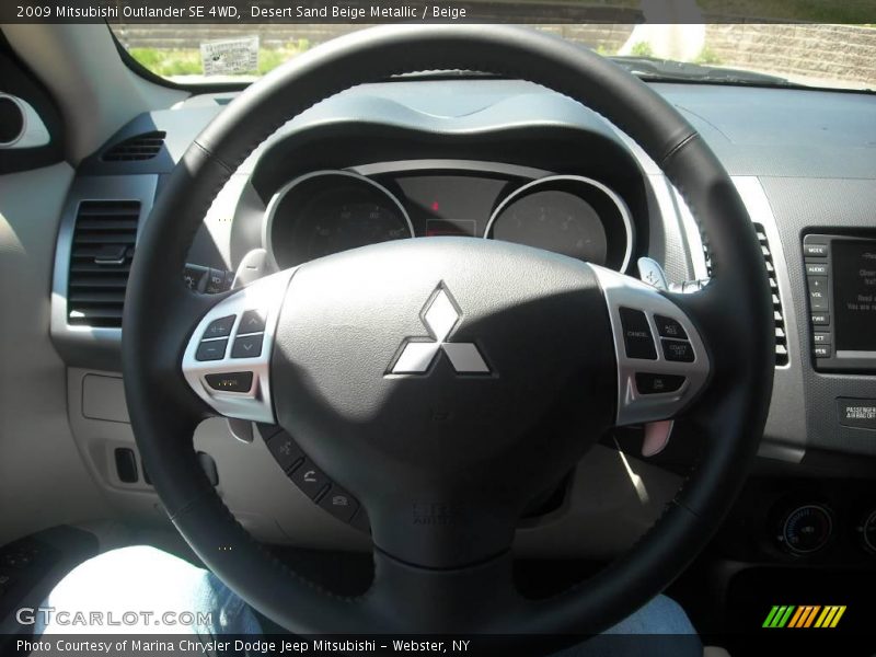 Desert Sand Beige Metallic / Beige 2009 Mitsubishi Outlander SE 4WD