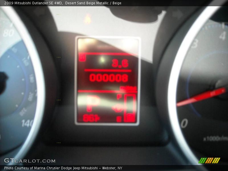 Desert Sand Beige Metallic / Beige 2009 Mitsubishi Outlander SE 4WD