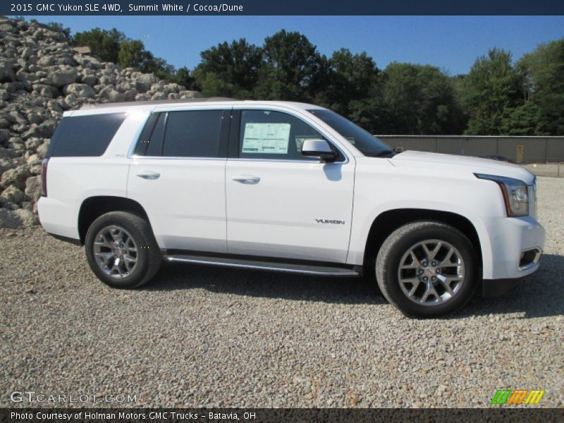 Summit White / Cocoa/Dune 2015 GMC Yukon SLE 4WD