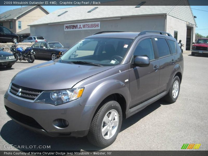 Graphite Gray Pearl / Black 2009 Mitsubishi Outlander ES 4WD